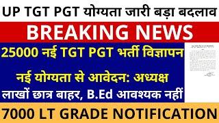 खुशखबरी लो हो गई घोषणा 25000 नई TGT PGT भर्ती विज्ञापन नई योग्यता से आवेदन: अध्यक्ष | 7000 LT GRADE