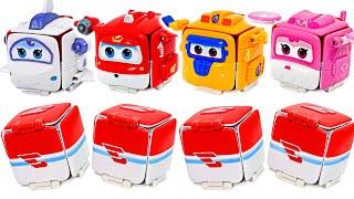 Super Wings delivery Square box transforming robots! Fly! | DuDuPopTOY