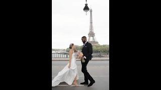 Elopement in Paris, France with Eiffel Tower view