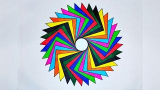 Geometric Wheel Pattern || Spinning wheel ||   #drawing #art #3ddrawing