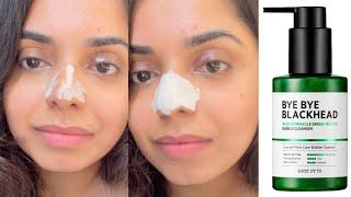 SOME BY MI Bye Bye Blackhead 30 Days Miracle Green Tea Tox Bubble Cleanser review | Korean skincare