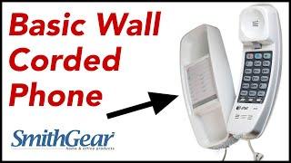 AT&T 210 Basic Corded Wall Telephone WHITE from SmithGear.com