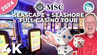 In-Depth Casino Tour on MSC Seascape & Seashore | Featuring Slots and Table Games