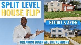Split Level House Flip - Before & After House Flip W/All The Numbers