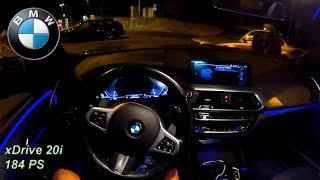 2021 BMW X3 xDrive 20i 184 PS TOPSPEED NIGHT POV DRIVE MAINZ (60 FPS)