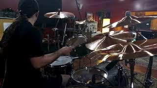 Fred Aching recording drums at Fire Water Studios - Los Angeles, CA February 2021