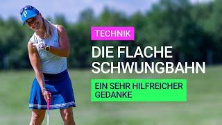 Technik: Die flache Schwungbahn - die rechte Schulter als Gedankenstütze