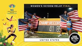 US women dominate 4x100m final ‼️  | World Athletics Relays Bahamas 24