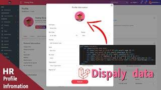 Display data personal information user profile | Laravel 8 HR System