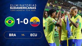 BRASIL vs. ECUADOR [1-0] | RESUMEN | ELIMINATORIAS SUDAMERICANAS | FECHA 7