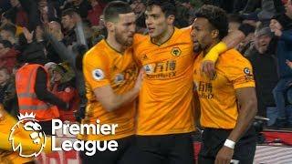 Raul Jimenez equalizes for Wolves v. Liverpool | Premier League | NBC Sports