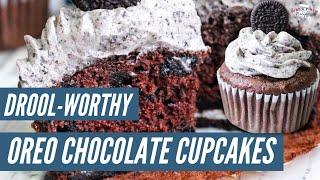 Drool-Worthy Oreo Cupcakes | Chocolate Cupcakes Recipe | Death By Oreo Cupcakes | Just A Pinch