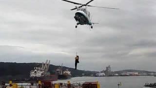 Ship's Pilot Disembarking by Helicopter