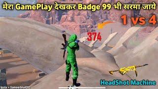 Badge99 Met Sab Ka Baap Player  |  Must Watch Solo vs Squad Gameplay Moment | Garena Free Fire