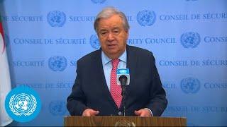 UN Chief on DRC - Security Council Media Stakeout | United Nations