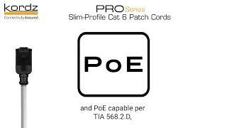 Kordz Pro Series Slim-Profile Patch Cords.