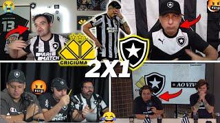 REAÇÕES BOTAFOGUENSES REVOLTADOS E TRISTEZA TOTAL- CRICIÚMA 2X1 BOTAFOGO- BRASILEIRÃO - VAMOS RIR KK