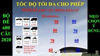 BỘ ĐỀ 600 CÂU: MẸO CÁC CÂU HỎI VỀ TỐC ĐỘ TỐI ĐA