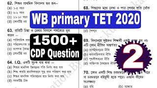 Primary tet exam preparation || wb primary tet 2020 exam practice set ||primary tet cdp practice set