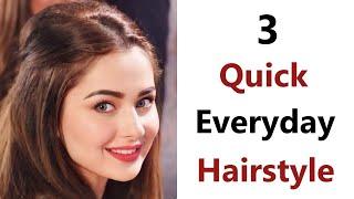 3 Quick Everyday Hairstyle - New & Easy Hairstyle | Hairstyle for Girls | hairstyles