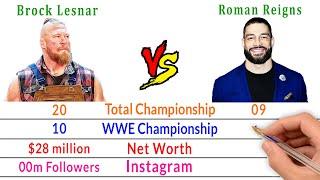 Brock Lesnar Vs Roman Reigns Comparison - Bio2oons