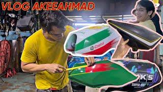 Vlog AkeeAhmad Edisi : Tank RXZ Castrol, Cover RZ250, Water Methanol Ingg