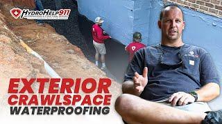 How to Waterproof Your Crawlspace From The Exterior | HydroHelp911 Exterior Crawlspace Waterproofing