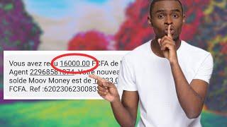 16.000 FCFA retirable via mobile money Moov, MTN, orange sur #internet : preuves de paiement 