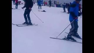 Maiden run on slopes.