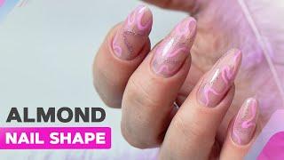 Almond Nail Shape Secrets | Minimalistic Abstract Nail Art