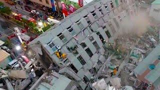 People run away, buildings are collapsed! M6.9 earthquake shook Taiwan