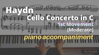 Haydn - Cello Concerto in C, 1st Mov: Piano Accompaniment [Moderate]