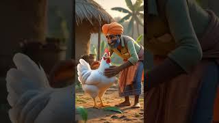 The farmer used to collect the hens eggs every morning but one egg missing  #ai #hen #farmer