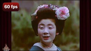 Japanese Geisha and Maiko -  Kyoto 1946 | AI Enhanced Film [ 60 fps]