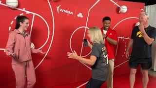 Caitlin Clark surprises fans at State Farm pop-up, photobombs with Jake