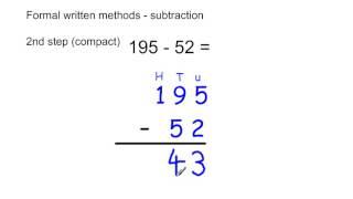 key stage 2 formal subtraction 2