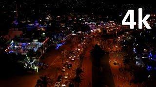 Alanya City at Night - Turkey in 4k