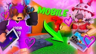 My Girlfriend TRIED MOBILE for FIRST TIME in MM2..  (Murder Mystery 2) *Funny Moments*