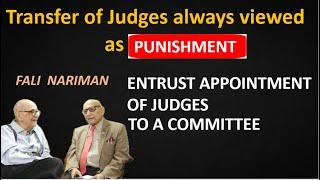 Main problem is about transfer of Judges from one #HighCourt to another | Fali Nariman #part 4