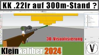 .22lr Kleinkaliber auf dem 300m-Stand • Funktioniert das? • Berechnungen und 3D-Visualisierungen