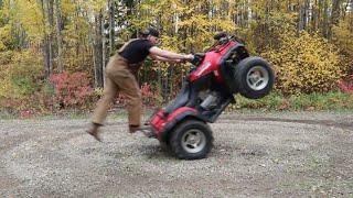 How To Wheelie a Honda 4 Wheeler