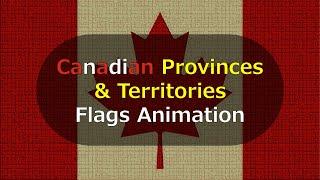 Canadian Provinces and Territories Flags Animation