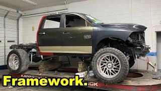 Fixing the Frame On MY Destroyed 2018 Dodge Ram 2500