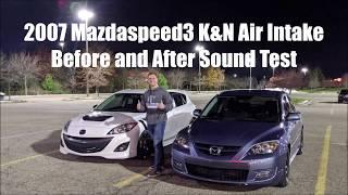 2007 Mazdaspeed3 K&N Air Intake Sound Test