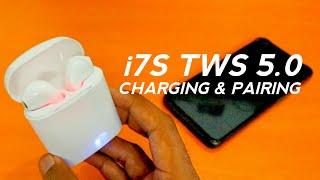 I7s TWS Charging & Pairing instruction | How to charge and pair I7s TWS wireless Bluetooth Earphones