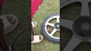 Inflating a brand new tyre installed #motorparts #automobile