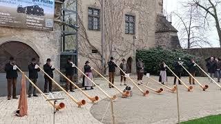 Alphornpläser -Benefizkonzert für Kissinger Hütte-auf Schloß Aschach-30.03.2025