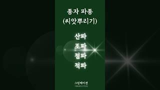 종자파종 산파 조파 점파 적파 농업공부
