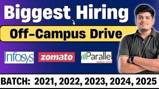 Infosys 2023, 2024 Off Campus Drive | Zomato Biggest Hiring | 2021, 2022, 2023, 2024, 2025 BATCH