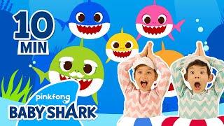 Baby Shark Doo Doo Doo in 10 minutes | +Compilation | Kids Best Songs | Baby Shark Official